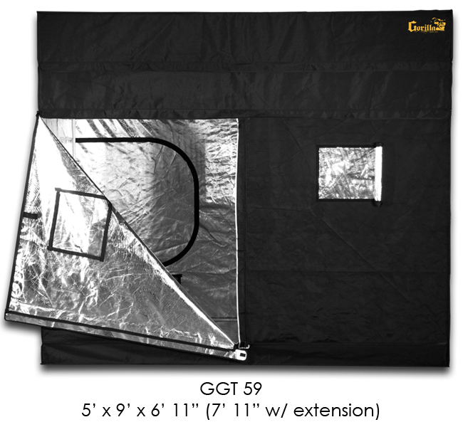GORILLA GROW TENT 5’X9′ with Height Extension Kit (Used for 9 Weeks) In Box CLEAN !!!